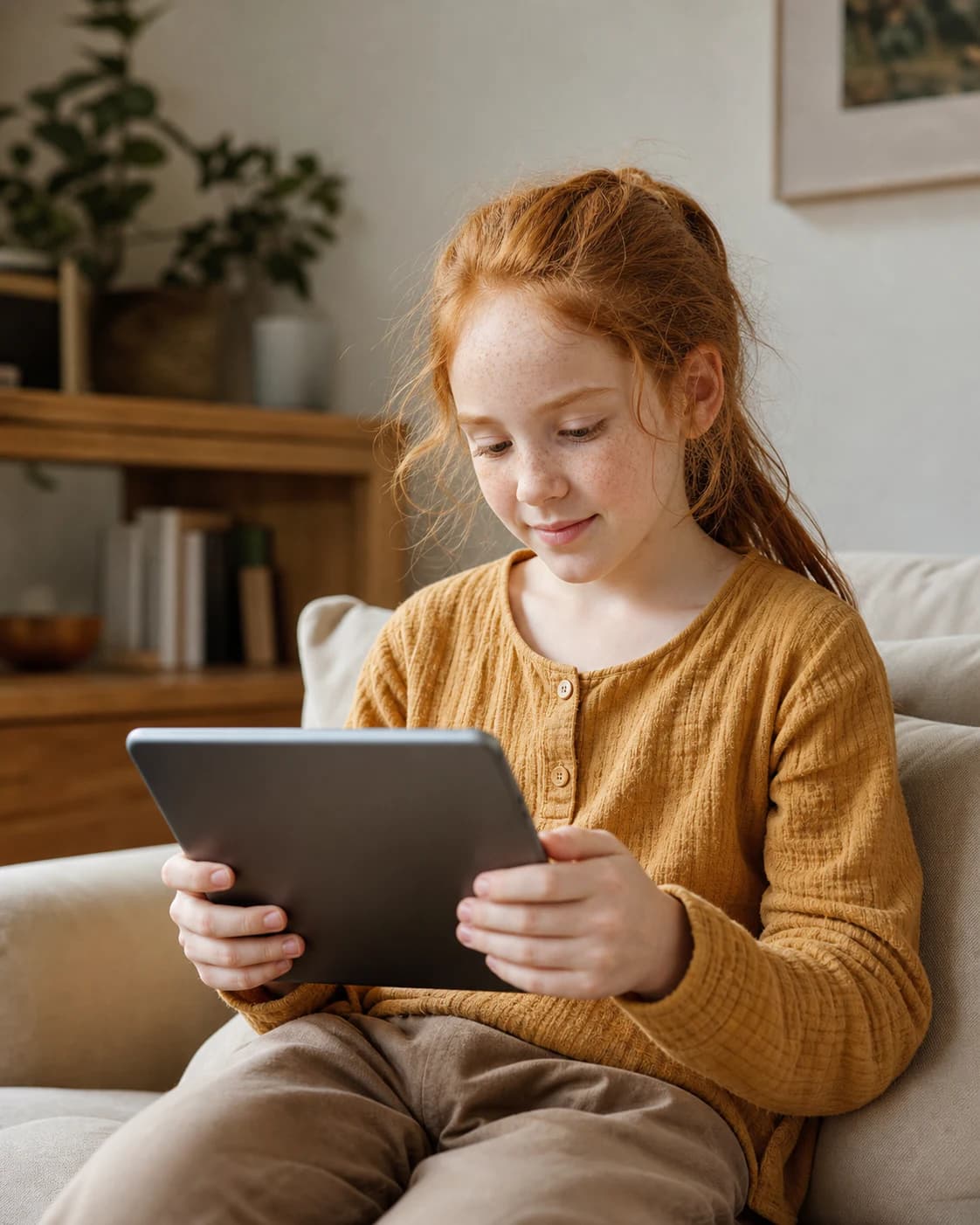 A child learning with LARNES